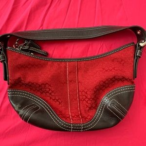 Red coach handbag